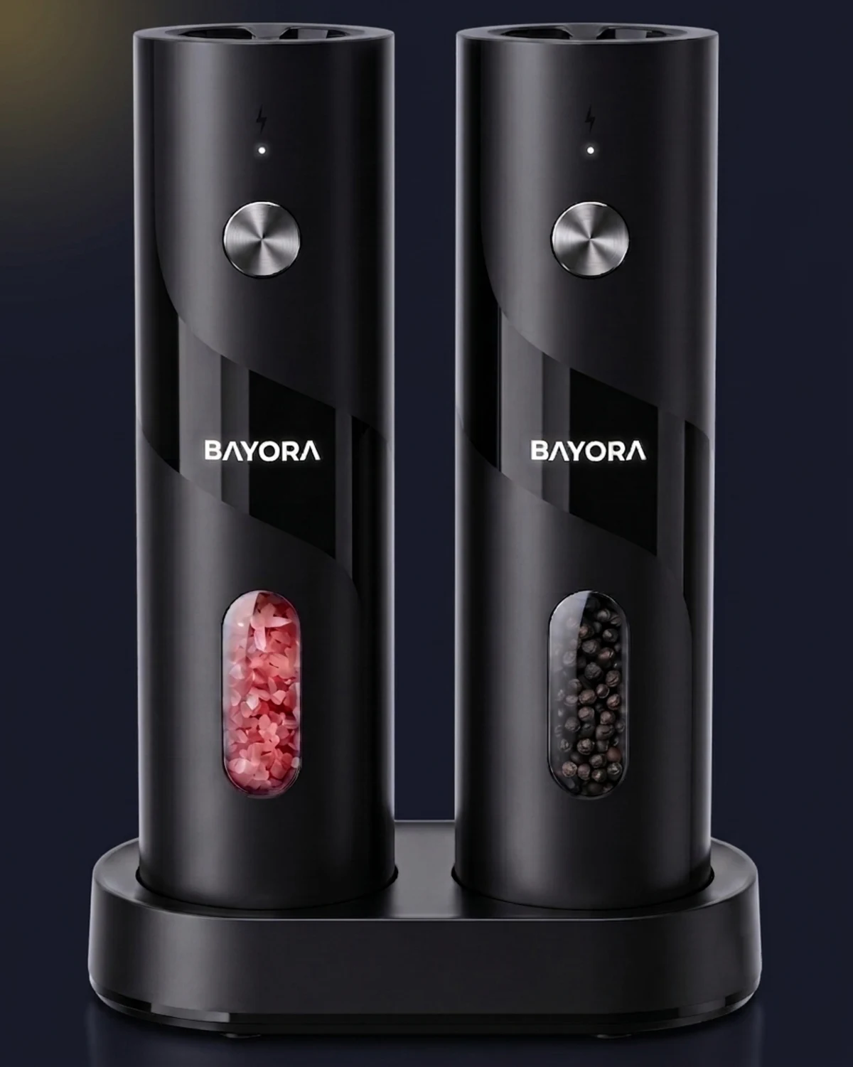 BAYORA rechargeable salt and pepper grinder set